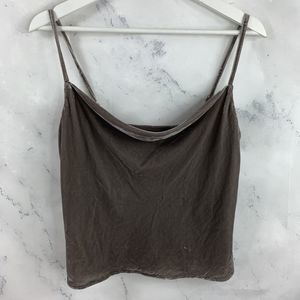 Banana Republic Velvet Cami Top XS  Drape Front Adjustable Strap MAUVE OVERSIZE